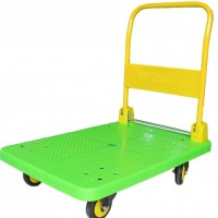 300kg Apple Green Platform Handcart Noiseless Folding Trolley