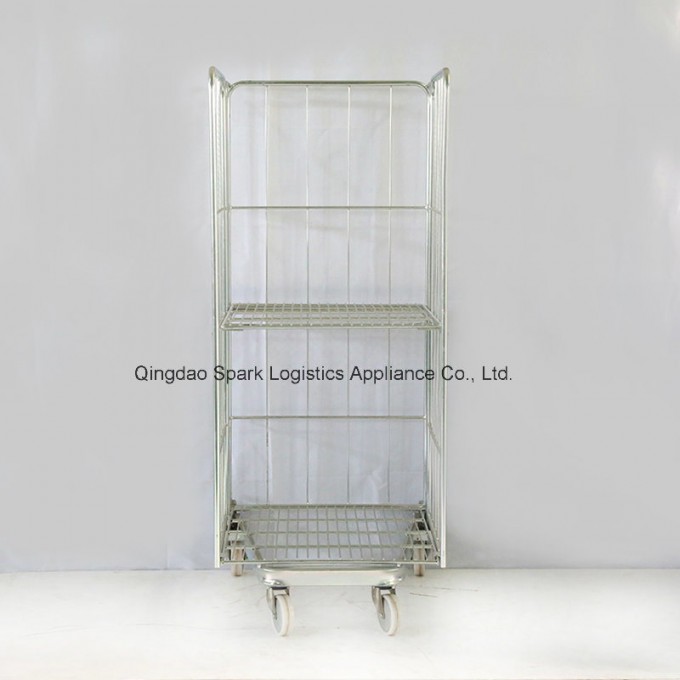 Supermarket Turnover Folding Logistics Trolley/Nestable Roll Container Image1