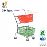 High Performance Japanese Shopping Trolley with Plastic Shopping Basket