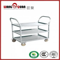 Round Tube Stainless Steel Three Layers Trolley