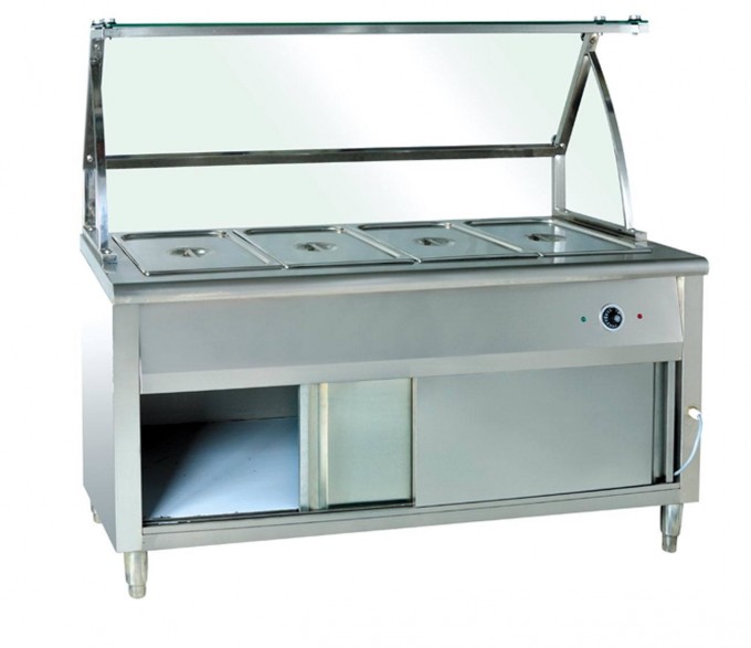 Commercial Food Warmer Trolley (WM-1500) with Cabinet Image1