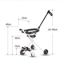 Lightweight Baby Stroller Baby Pushing Baby Trolley with Training Wheels