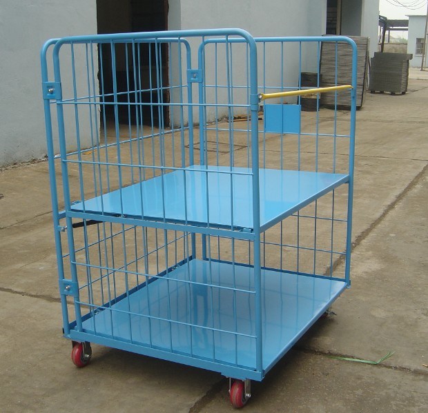 Metal Cage Storage Roll Container / Folding Roll Trolley Image1
