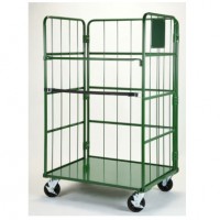 High Quality Steel Base Rolling Cage Trolley