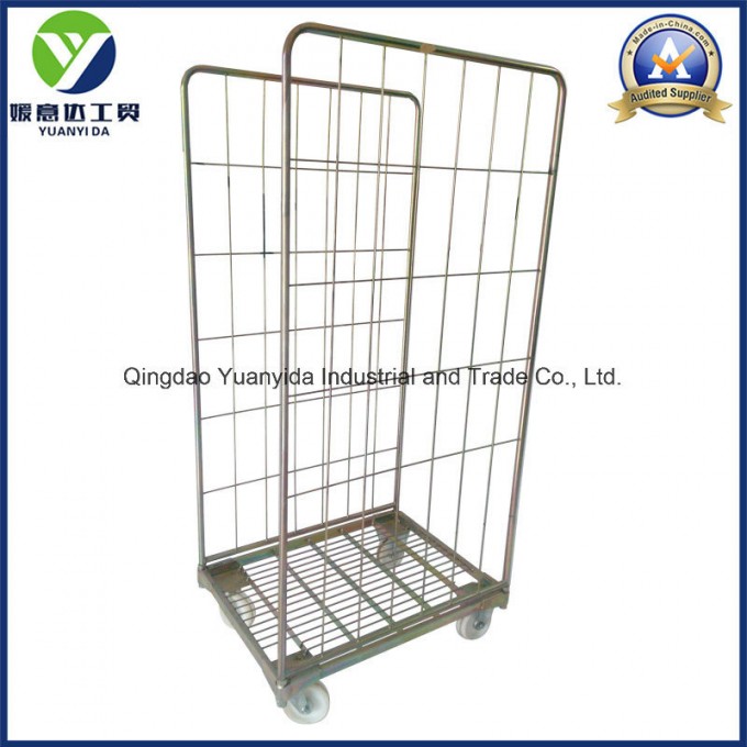 Warehouse and Supermarket Wire Mesh Storage and Logistic Hand Cart/Hand Trolley Image1