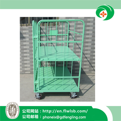 Folding Metal Cage Trolley for Transportation with Ce Image1
