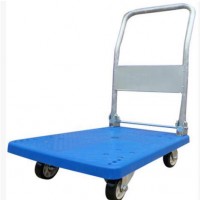 Blue Plastic Folding Truck Shopping Trolley