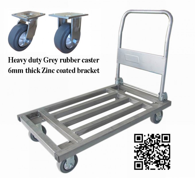 300kg Steel Square Foldable Hand Trolley for Industrial Image1