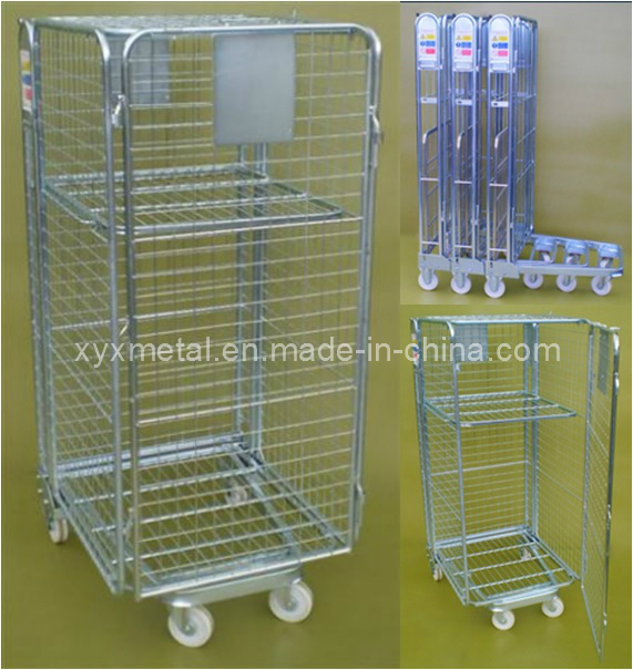 Foldable Roll Container Trolley Cage Image1