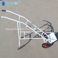 China Medical Steel Oxygen Cylinder Bottle Cart 50L Cylinder Trolley