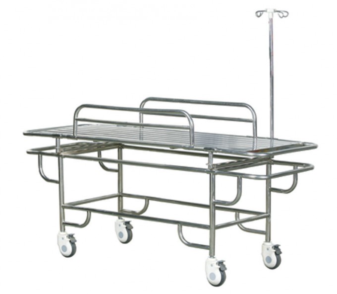 Medical Equipment Stainless Steel Stretcher Trolley with 4 Small Wheels Image1