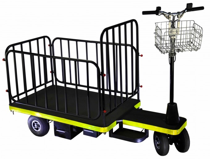 Electric Utility Airport Luggage Trolley (DH-PS1-C8 Light Duty Full Fence, Curtis Controller, 800W M Image1