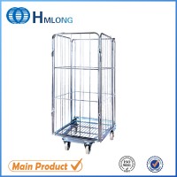 Collapsible Supermarket Transport Steel Warehouse Trolley