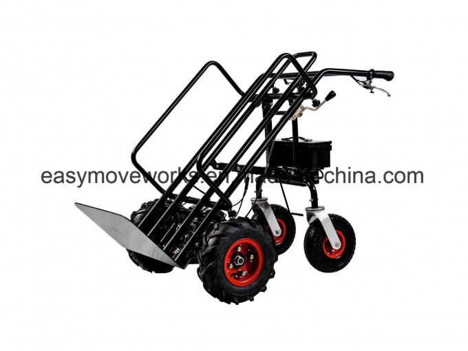 Vertical Fold Pallet Platform Electric Drive Cart Electrical Trolley for Gardening Architecture Ware Image1