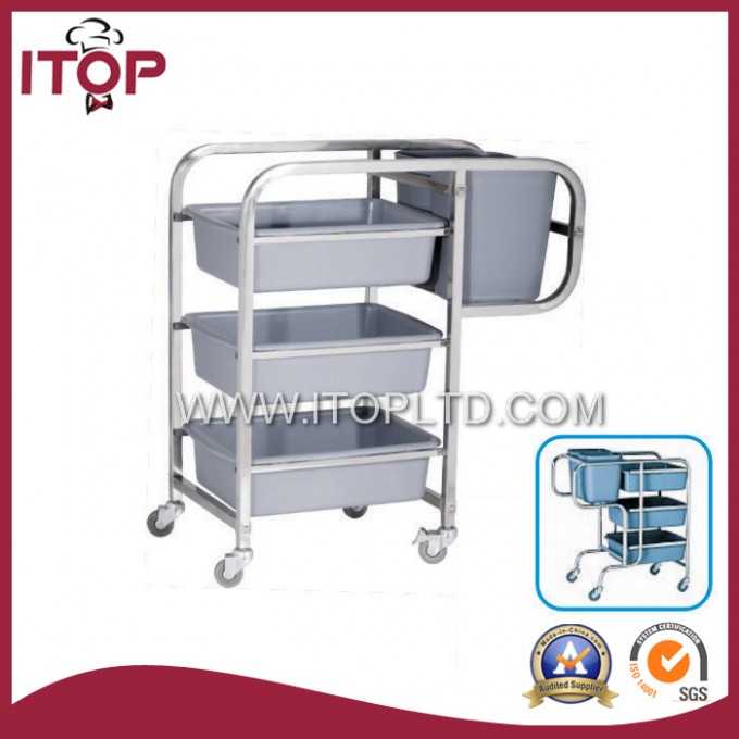 Apply to Hotel Stainless Steel Clearing Trolley (A1060-1/ A1060-2) Image1