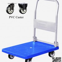 150kg Blue Platform Hand Truck Economical Foldable Trolley