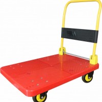 400kg Red Color Fashion Platform Folding Trolley with Noiseless Caster