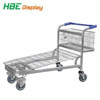 Supermarket Heavy Duty Transporter Platform Warehouse Trolley