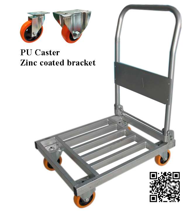 300kg Platform Folding Metal Trolley for Warehouse Image1
