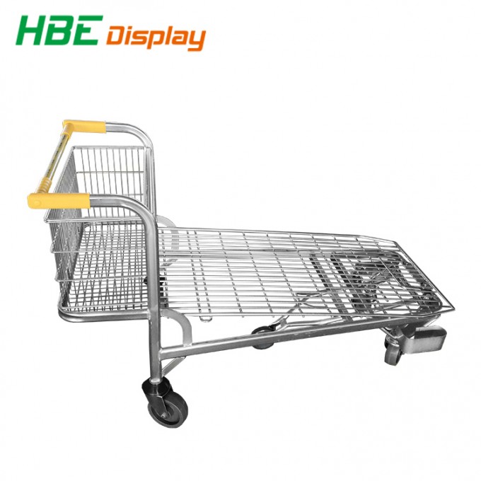 Warehouse Goods Transport Flat Platform Trolley with Five Wheels Image1