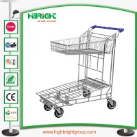 Zinc Plated Warehouse Platform Trolley for African Market