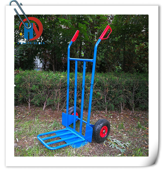 Heavy Duty Two Wheels Blue Steel Hand Trolley (HT1893) Image1