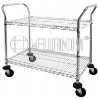 NSF Adjustable Steel Wire Shelving Utility Trolley, Hand Trolley