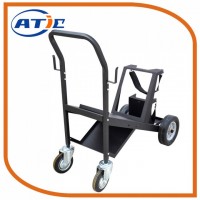 4 Wheel Supermarket Cargo Hand Trolley Heavy Duty Steel Cart Trolley