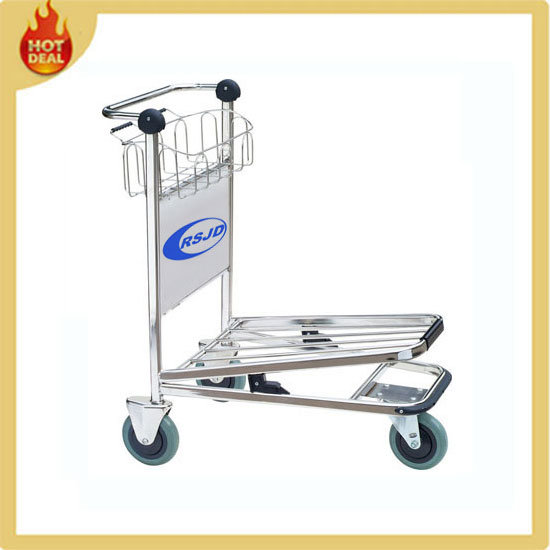 3 Wheels Stainless Steel Hand Brake Airport Trolley (GS2) Image1