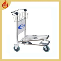 3 Wheels Stainless Steel Hand Brake Airport Trolley (GS2)