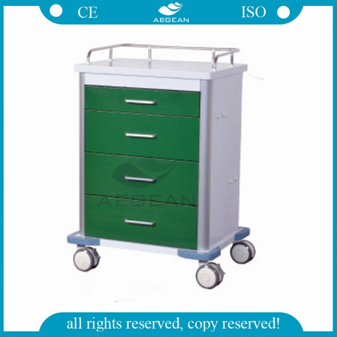 AG-GS003 CE &ISO Powder Coated Steel Medical Trolley Image1