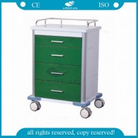 AG-GS003 CE &ISO Powder Coated Steel Medical Trolley