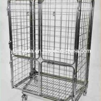 Nestable Zinc Plating Roll Pallet Storage Packing Hand Trolley