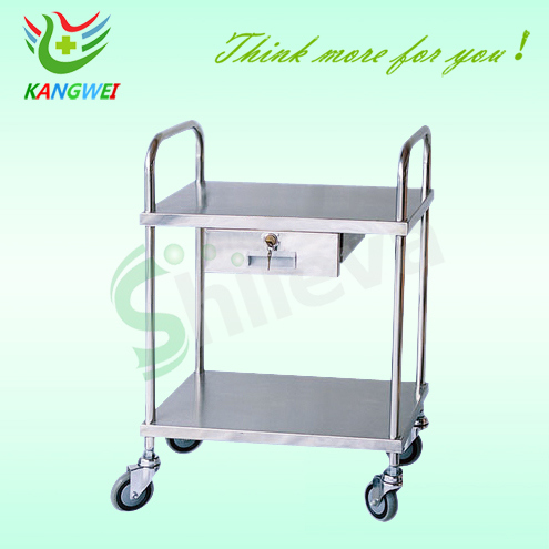 One Drawer Stainless Steel Hospital Treatment Trolley Medical Trolley Image1