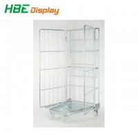 Metal Laundry Roll Container Transport Trolley