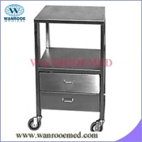 Bss202D2 Spinal Flat Top Trolley with Double Drawer