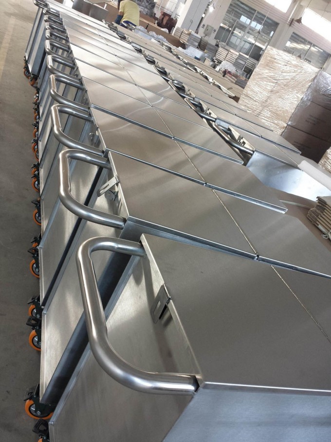 Custom Made Stainless Steel Trolley with Brushed Finish Image1