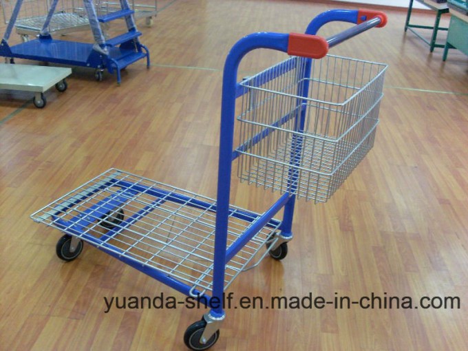 Heavy Duty Flat Cart Hand Push Trolley with Wheels Image1