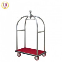 Stainless Steel Hotel Bellman Luggage Trolley