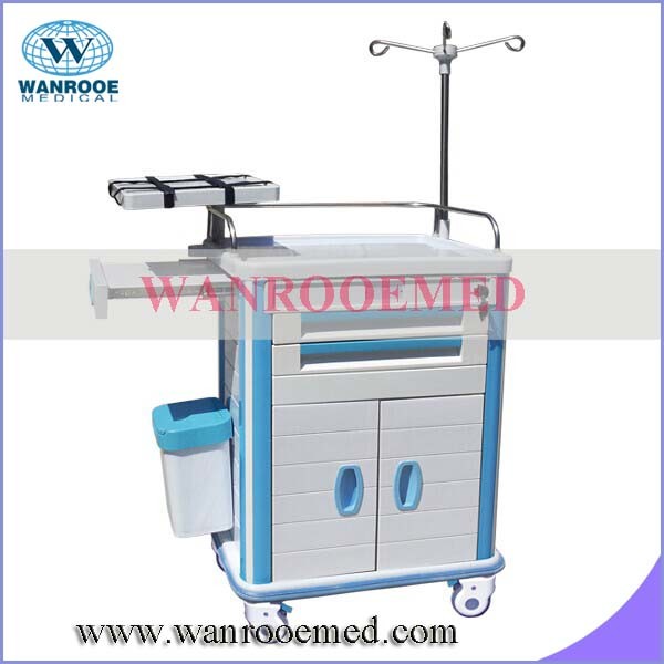 Bet-63072f ABS Plastic Top Board Emergency Medical Trolley Image1