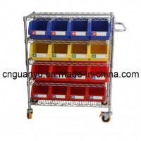 Wire Shelving Trolley with Bins Unit (WST3614-003)