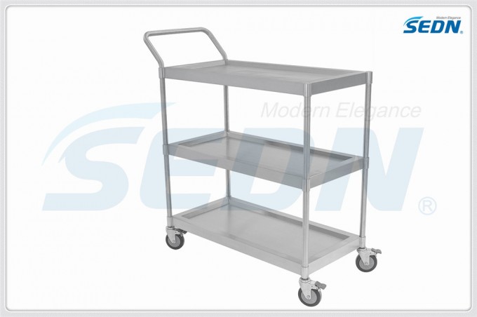 Handmade Commercial Stainless Steel Three Tier Trolley (CZ005S) Image1