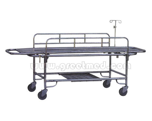 Stainless Steel Stretcher Trolley with Four Truckles Image1