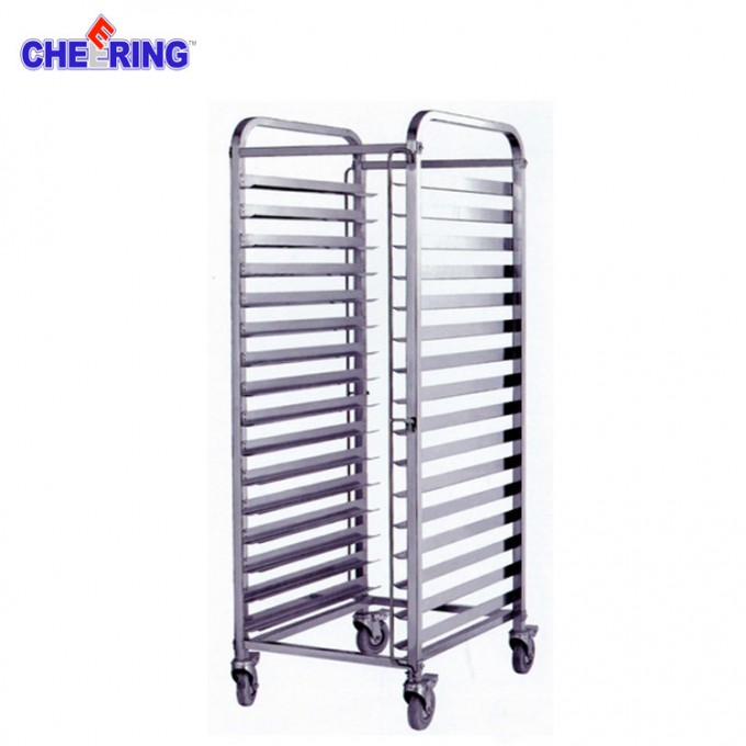 Hot Sale 16 Pan Multi-Functional Stainless Steel Basket Rack Bakery Trolley Image1