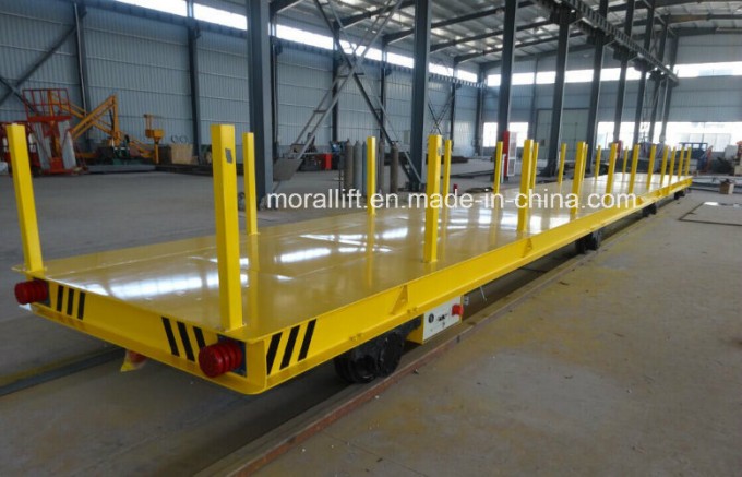 Steel Plant Motorized Transfer Trolley On Rails Image1