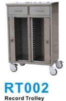 Hospital Stainless Steel Record Trolley, Medical Cart Trolley for Patient File Image1