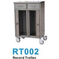 Hospital Stainless Steel Record Trolley, Medical Cart Trolley for Patient File