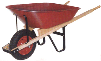 Steel Tray and Wooden Handle Wheel Barrow /Wheelbarrow (WH5400) Image1