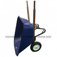 Wb9600 210L Plastic Tray Wooden Handle Two Wheels Wheelbarrow