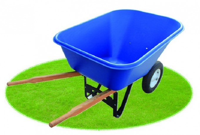 High Load Capacity Dual-2 wheeled Wheelbarrow Image1